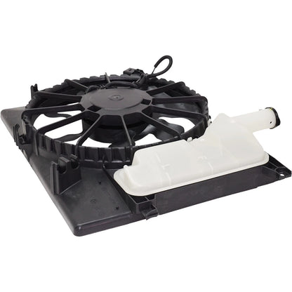 A/C Condenser Cooling Fan For 2014 Kia Forte With Resistor Reservoir and Cap