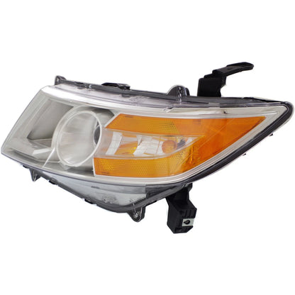 Driver and Passenger Side Headlights For Honda Odyssey 2011-2013 Halogen w Bulbs