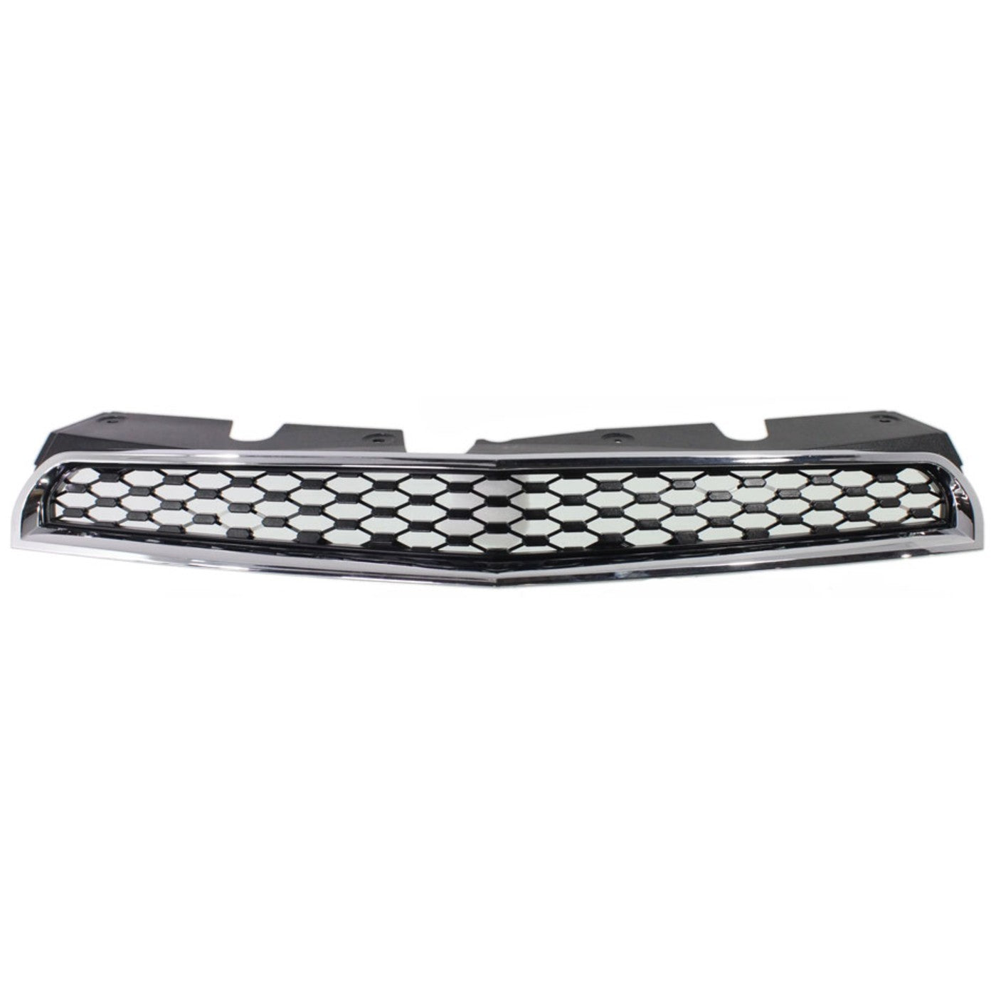 Grille For 2010-2015 Chevrolet Equinox Upper Chrome Shell w/ Black Insert
