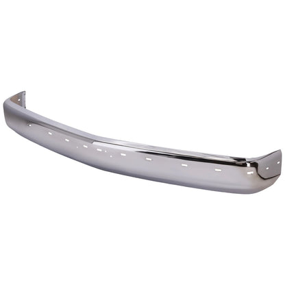 1-Piece Front Bumper For Chevrolet C1500 1988-99 C/K Gas w/ Impact Strip Bright