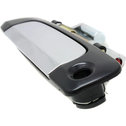 Door Handle Set For 2001-2005 Honda Civic Chrome Lever Black Housing Outer 4Pc