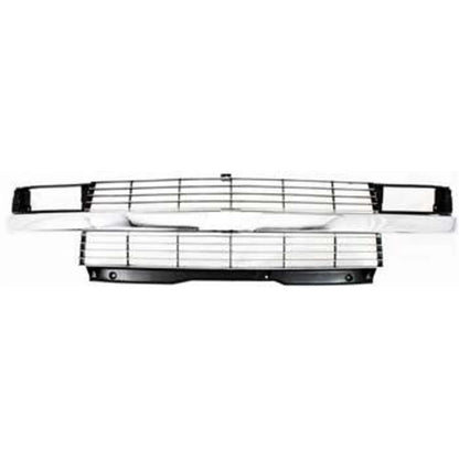 Grille 95-25 For Chevy Astro Silver w/Chrome Center Bar w/Composite Headlight