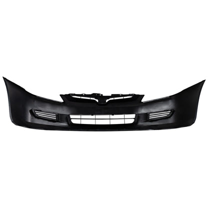 Front Bumper Cover For 2003-2005 Honda Accord Coupe Primed With Emblem Provision