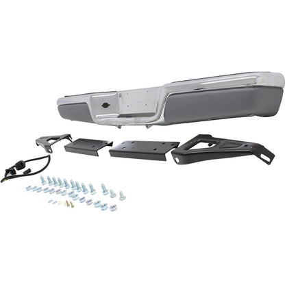 Step Bumper For Dodge Dakota 1997-2004 Rear Bright w/ Gray Pad