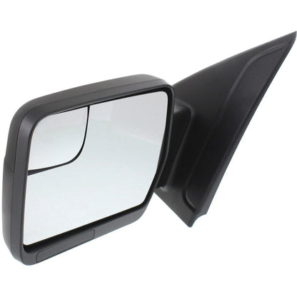 Mirror For 2011-2014 Ford F-150 Manual Folding Front Driver Side Textured Black
