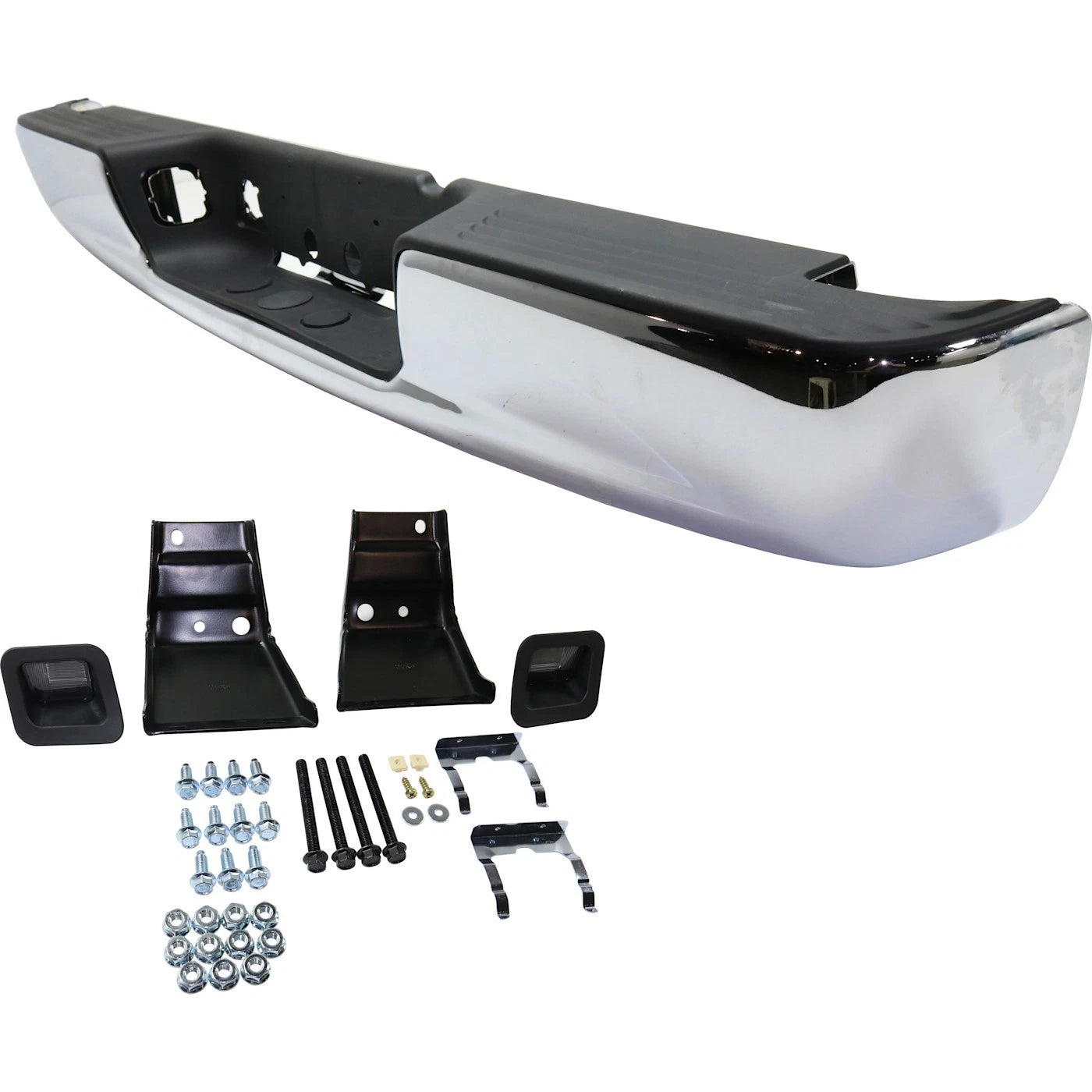Step Bumper For Dodge Ram 1500 2004-2008 Rear Complete Assembly w/ Bright
