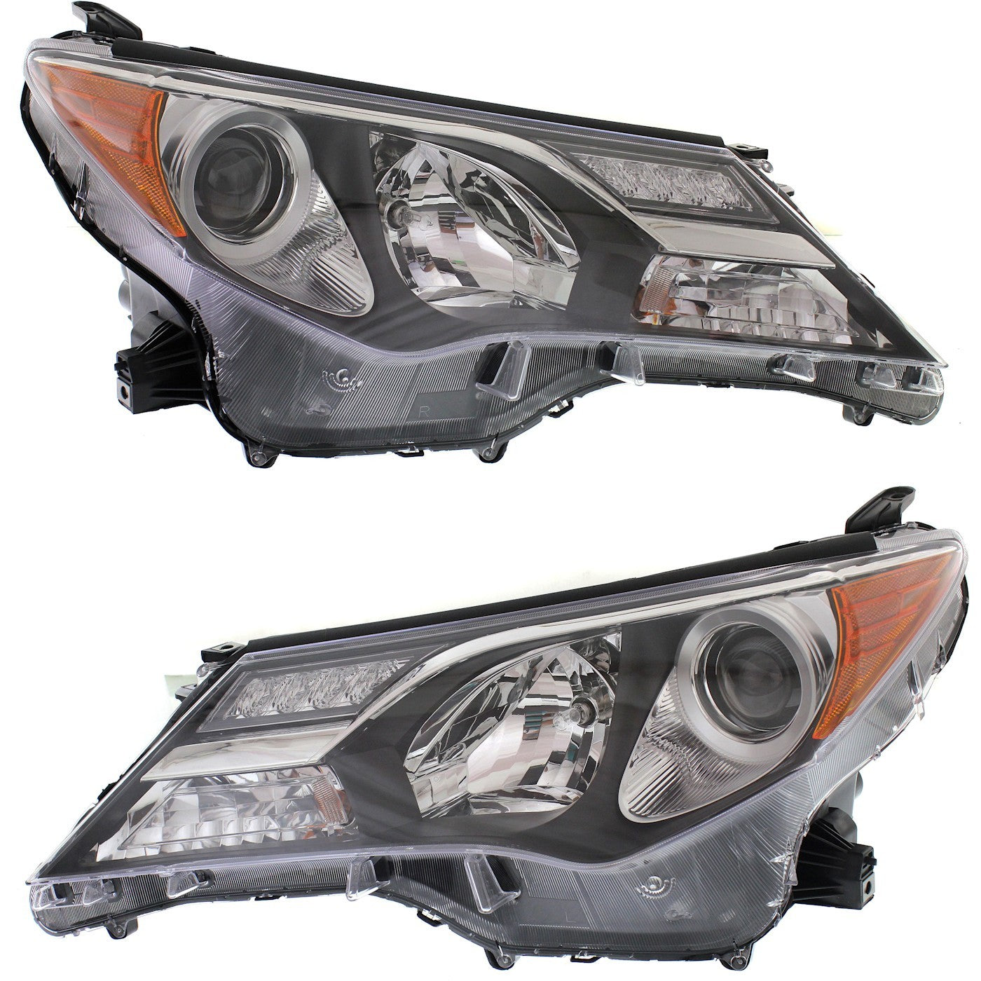 Headlight Set For 2013 2014 2015 Toyota RAV4 Left and Right With Bulb 2Pc