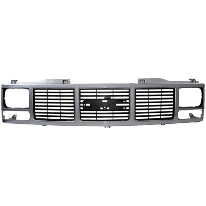 Grille For 88-99 GMC K1500 C1500 Silver Plastic