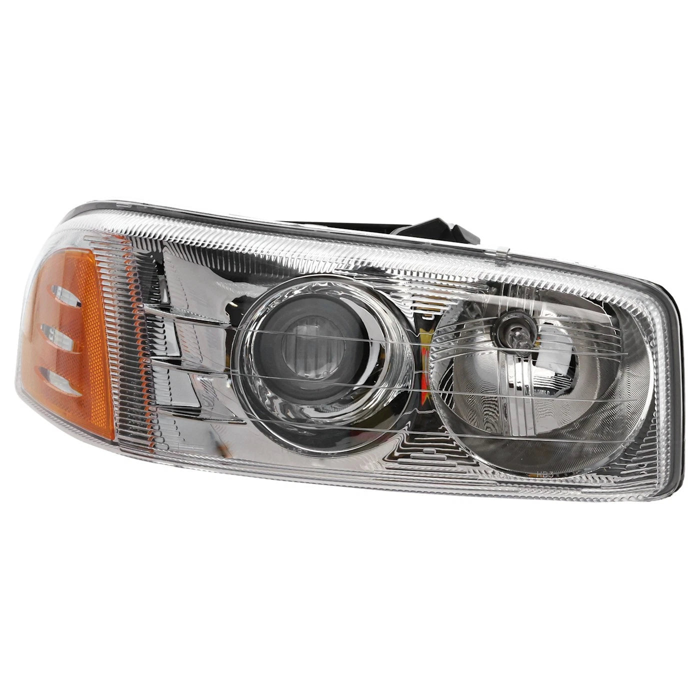 LH & RH Headlights For GMC Sierra 1500 2001-2006 Halogen with Bulbs C3 & Denali