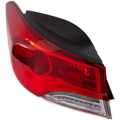 Tail Light For 2011-2013 Hyundai Elantra Left Outer Halogen With Bulb