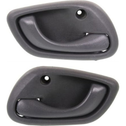 Interior Door Handle For 99-2004 Chevrolet Tracker Set of 2 Front Gray Plastic