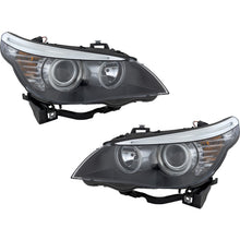 Driver and Passenger Headlight For BMW 528i 2008-2010 Base Halogen with Bulb(s)