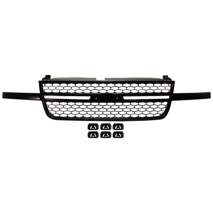 Grille Assembly Black For 2003-2007 Chevrolet Silverado 1500 SS Includes Classic