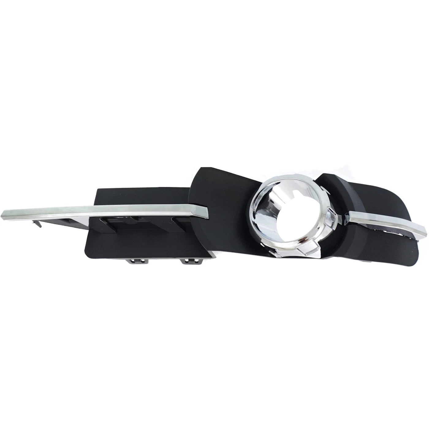 Fog Light Trim Set For 2008-2012 Chevy Malibu Left & Right Black and Chrome 2Pc