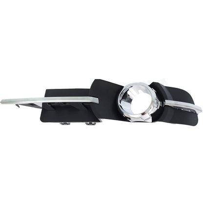 Fog Light Trim Set For 2008-2012 Chevy Malibu Left & Right Black and Chrome 2Pc