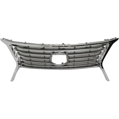 Grille For 2013-2015 Lexus RX350 Silver Plastic