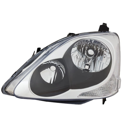 Left and Right Side Headlight For Honda Civic 2004-2005 Si SiR Hatchback Halogen