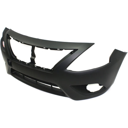 Front Bumper Cover For 2015-2016 Nissan Versa Primed
