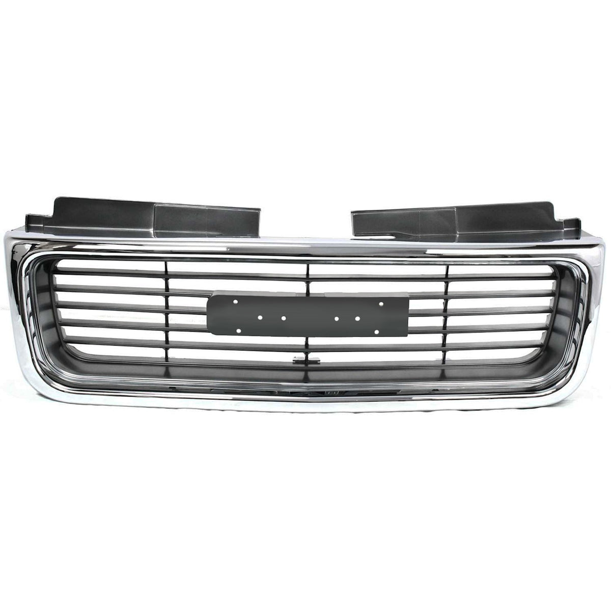 Grille For 98-2004 GMC Sonoma 98-2001 Jimmy Chrome Shell w/ Gray Insert Plastic