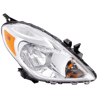 Halogen Headlight Set For 2012-2014 Nissan Versa LH and RH Side with Bulbs Sedan