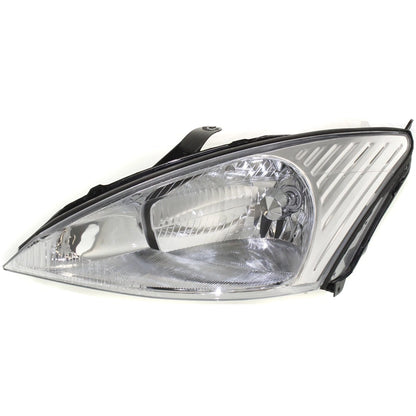 Driver and Passenger Side Headlights For Ford Focus 2000-2002 Halogen w/ Bulb/s