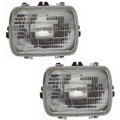 Left and Right Headlights For Ford F-350 Super Duty 1999-2010 Halogen w/ Bulb/s