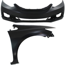 Bumper Cover Front Passenger Side Fender For 2013-2015 Honda Civic Sedan Primed