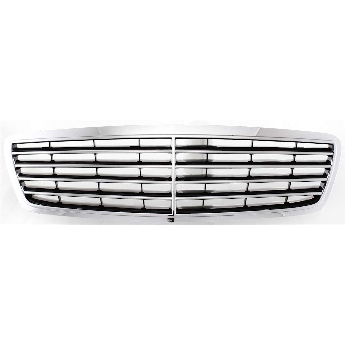 Grille For 2000-2003 Mercedes Benz E320 2003 E500 Chrome Shell w/ Black Insert