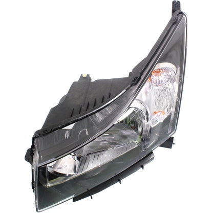 Halogen Headlight Set For 2011-2016 Chevrolet Cruze 2nd Design w/Bulbs Pair