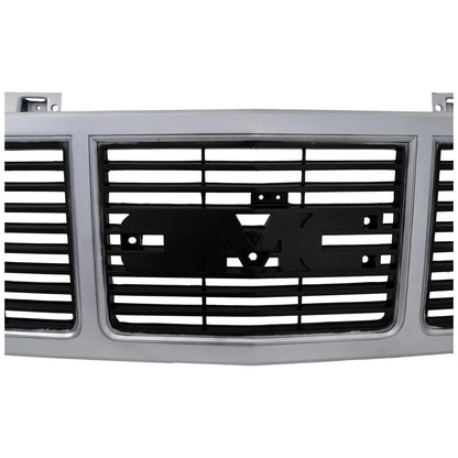 Grille For 88-99 GMC K1500 C1500 Silver Plastic