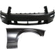 Front Bumper Cover Fender Kit For 2005-2009 Ford Mustang with Fog Light Holes