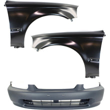 Front Bumper Covers Fascias Fender Kit For 1996-1998 Honda Civic