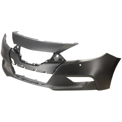 Front Bumper Cover For 16-18 Nissan Maxima Primed With Parking Aid Sensor Holes