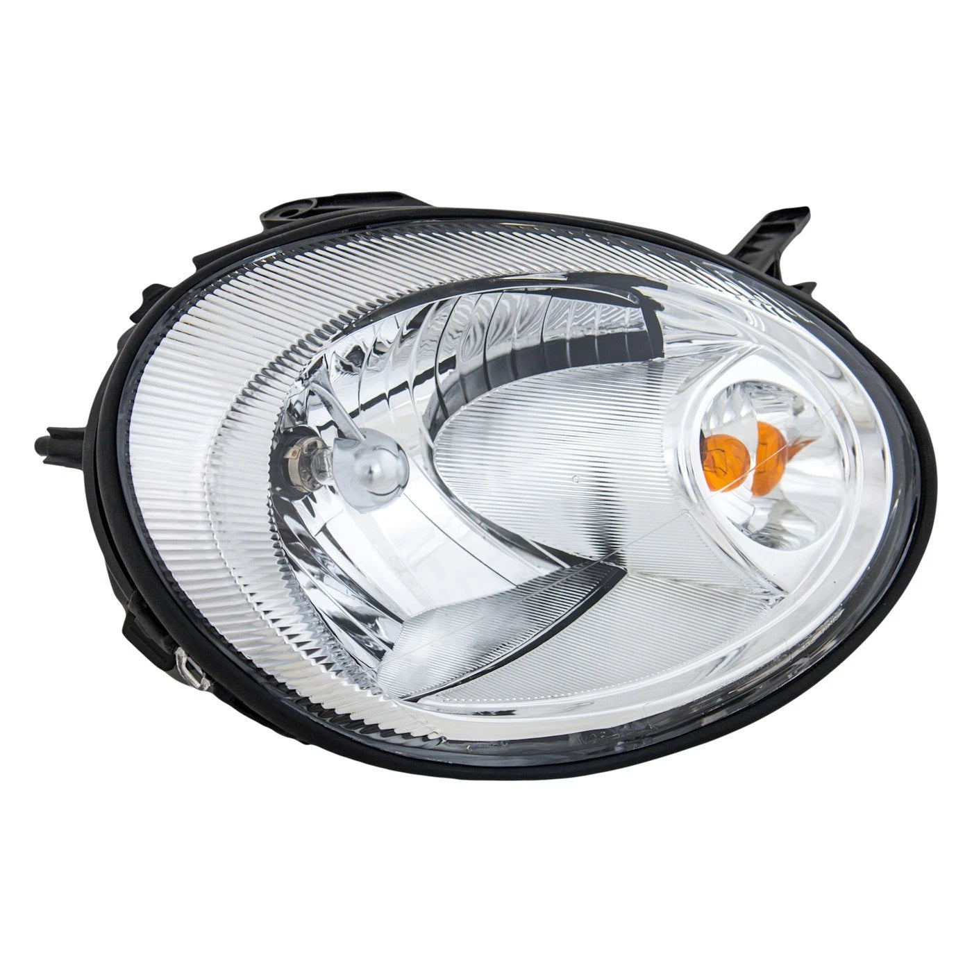 Halogen Headlight Set with Chrome Bezel Left and Right For 2003-2005 Dodge Neon