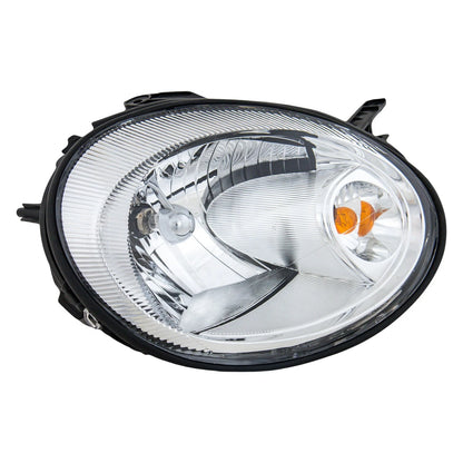 Halogen Headlight Set with Chrome Bezel Left and Right For 2003-2005 Dodge Neon