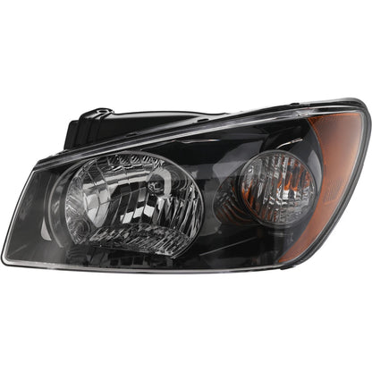 Headlight Set For 2004 2005 2006 Kia Spectra Left and Right With Bulb 2Pc