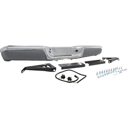 Step Bumper For Dodge Dakota 1997-2004 Rear Bright w/ Gray Pad