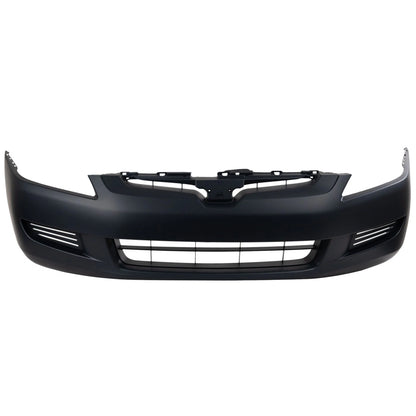 Front Bumper Cover For 2003-2005 Honda Accord Coupe Primed With Emblem Provision