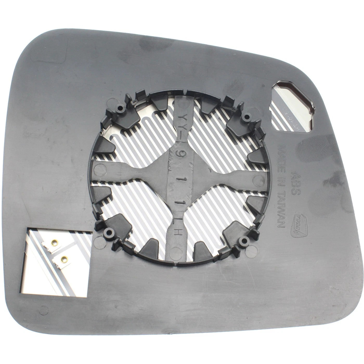 Mirror Glass For 2011-2022 Jeep Grand Cherokee Heated Flat Left - backing plate