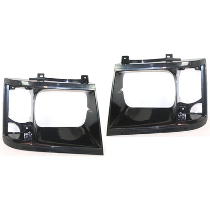 Headlight Door Set For 85-94 Chevy Astro Sealed beam Black 14066044 14066043