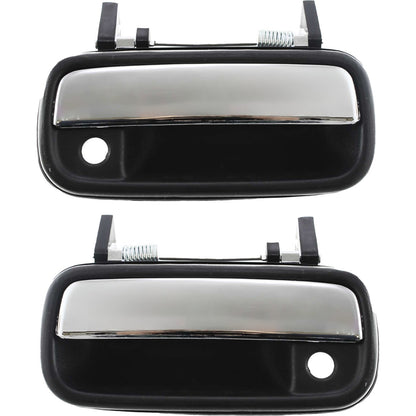 Exterior Door Handle For 1989-1995 Toyota Pickup Front Extended Cab Black Chrome