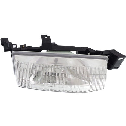 Driver and Passenger Side Headlights For Ford Escort 1991-1996 Halogen w/ Bulb/s