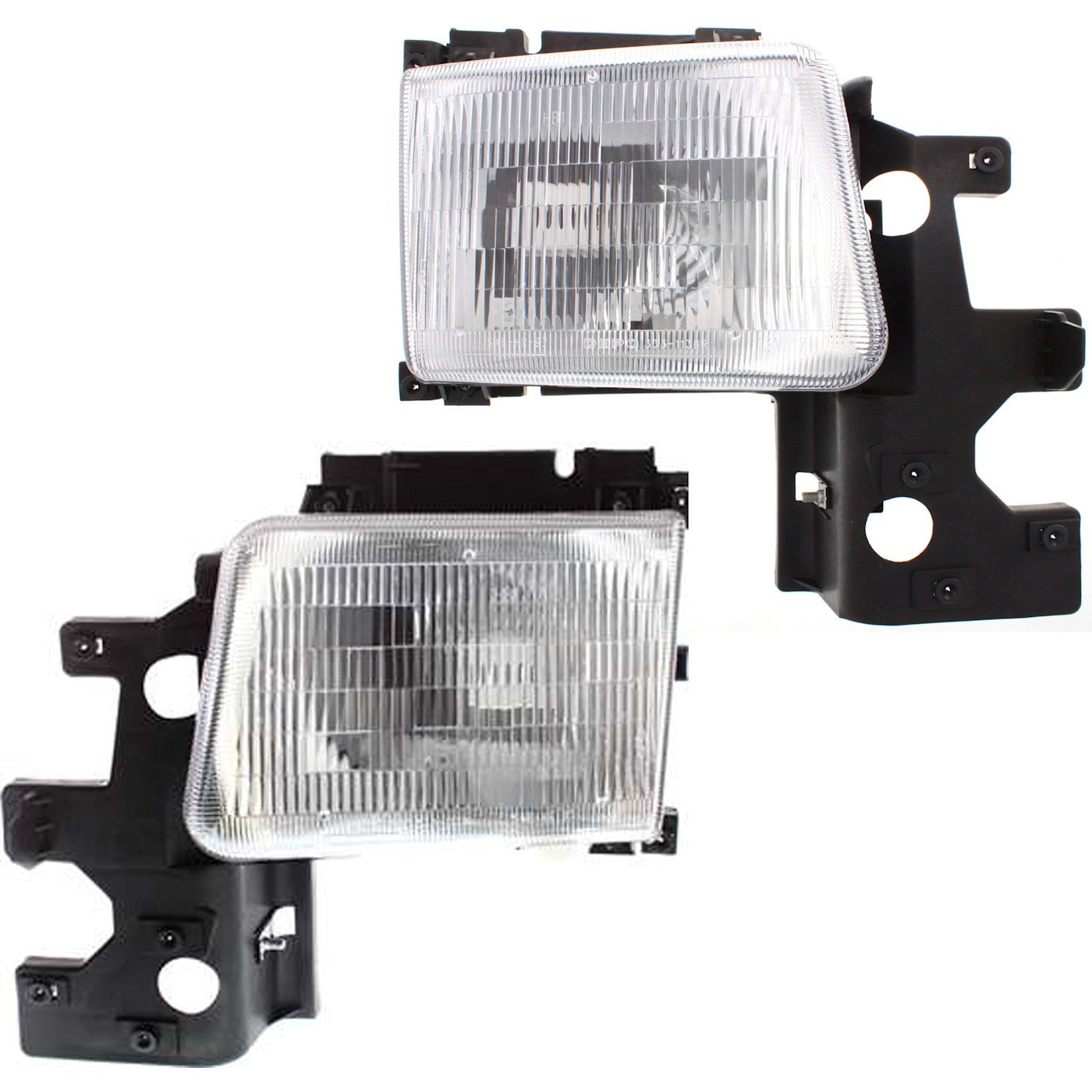 Halogen Headlight Set For 1995-1997 Dodge B2500 Left & Right w/ Bulb(s) Pair